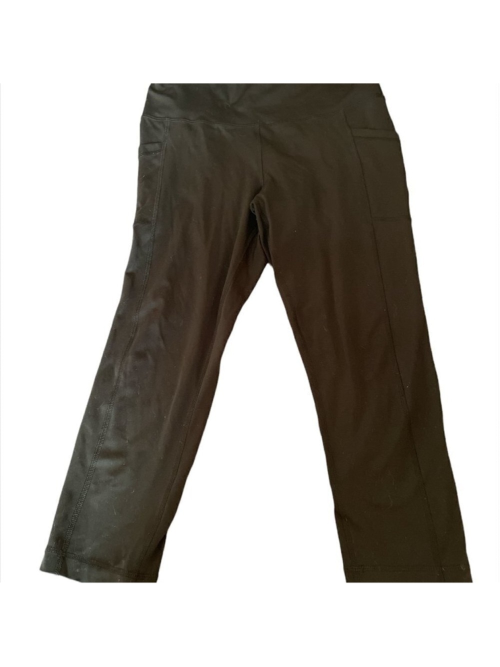 RBX Large Black Leggings with Pockets (Mid Calf)